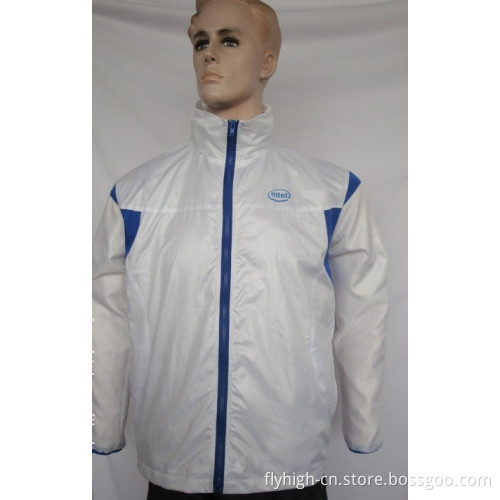 Unisex White Color Printing Rain Jacket